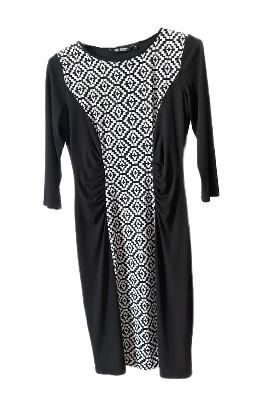 Debenhams rochie neagra cu imprimeu abstract alb marimea XL