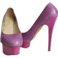 Charlotte Olympia pantofi lila si roz cu toc și platforma marimea 38