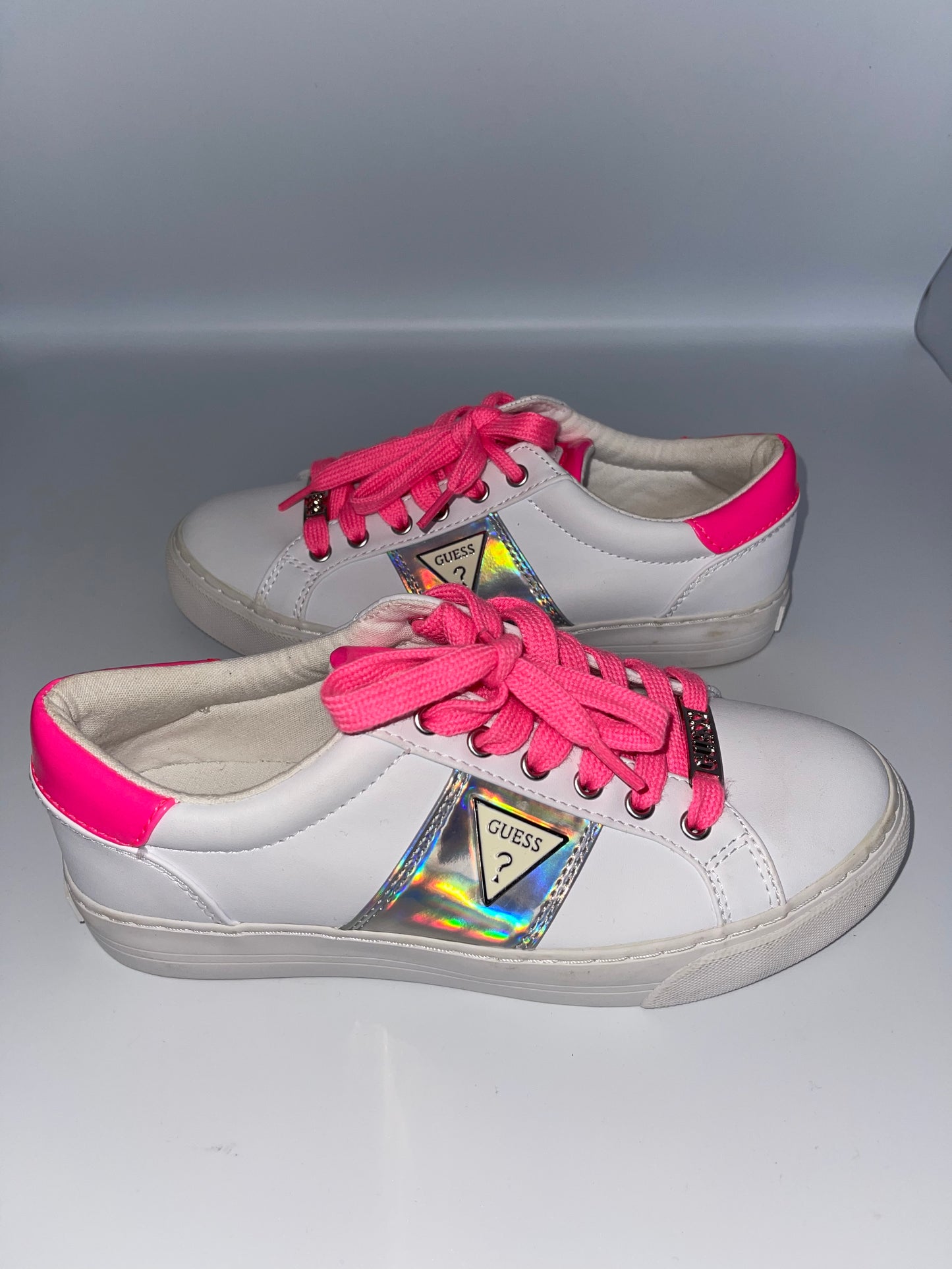 Pantofi sport casual alb cu roz marimea 38