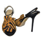 Charlotte Olympia sandale elegante cu toc cu imprimeu zebra 37.5