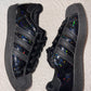 Adidas Superstar pantofi sport casual negri cu sclipici mărimea 36.5