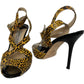 Jimmy Choo sandale cu toc stiletto imprimeu de leopard marimea 38.5